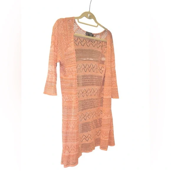 Peach Crochet Cardigan - Picture 2 of 5